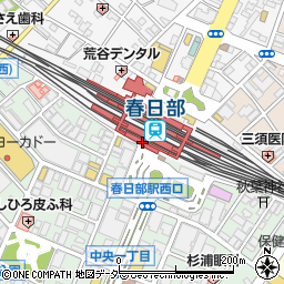 サーティワンアイスクリーム春日部駅西口店周辺の地図