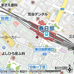 ファミリーマート春日部駅西口店周辺の地図