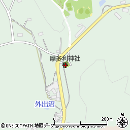 摩多利神社周辺の地図