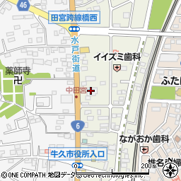 筑波銀行牛久支店周辺の地図