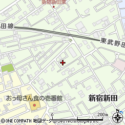 埼玉県春日部市新宿新田335周辺の地図