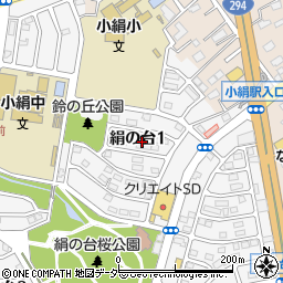 茨城県つくばみらい市絹の台1丁目8周辺の地図