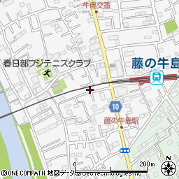 埼玉県春日部市牛島120周辺の地図