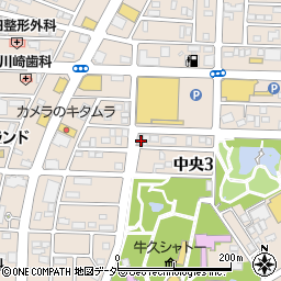 茨城県牛久市中央3丁目12-1周辺の地図