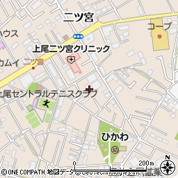 埼玉県上尾市二ツ宮909周辺の地図