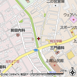 埼玉県上尾市二ツ宮1133周辺の地図