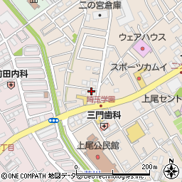 埼玉県上尾市二ツ宮1124周辺の地図
