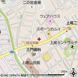 埼玉県上尾市二ツ宮836周辺の地図