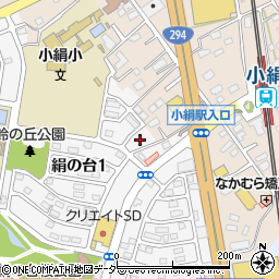 茨城県つくばみらい市絹の台1丁目2周辺の地図