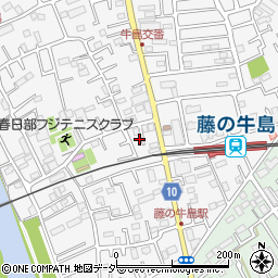 埼玉県春日部市牛島126周辺の地図
