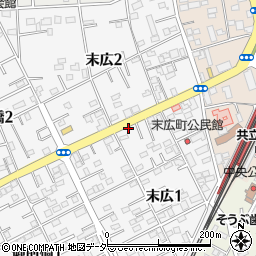 埼玉県蓮田市末広周辺の地図