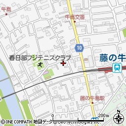 埼玉県春日部市牛島129周辺の地図