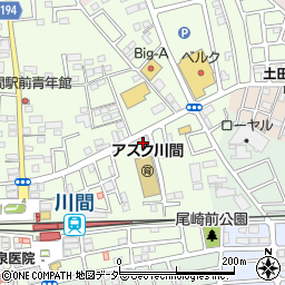 京葉銀行川間支店周辺の地図