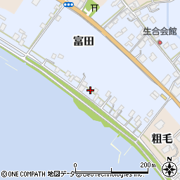 茨城県行方市富田135周辺の地図