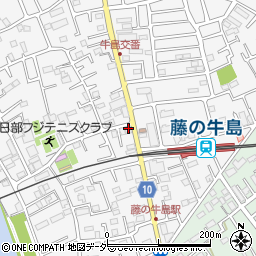 埼玉県春日部市牛島128周辺の地図