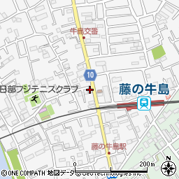 埼玉県春日部市牛島128周辺の地図