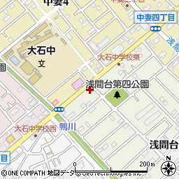 上尾浅間台郵便局周辺の地図