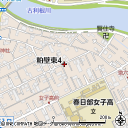 埼玉県春日部市粕壁東4丁目周辺の地図
