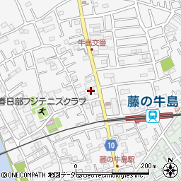埼玉県春日部市牛島152周辺の地図