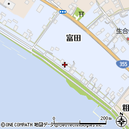 茨城県行方市富田133周辺の地図