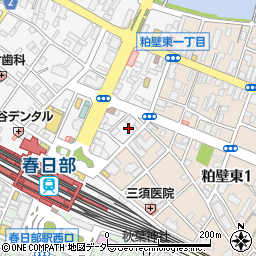 埼玉県春日部市粕壁1丁目2周辺の地図