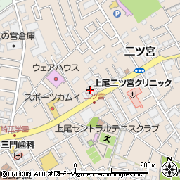 埼玉県上尾市二ツ宮974周辺の地図