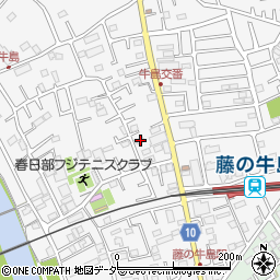 埼玉県春日部市牛島154周辺の地図