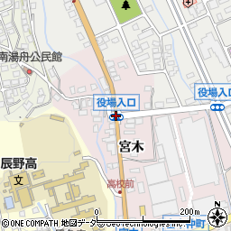 役場入口周辺の地図