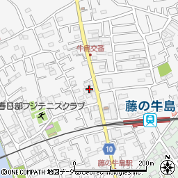 埼玉県春日部市牛島153周辺の地図