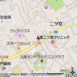 埼玉県上尾市二ツ宮972周辺の地図