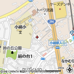 茨城県つくばみらい市絹の台1丁目3周辺の地図