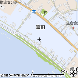 茨城県行方市富田142周辺の地図