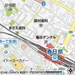 埼玉県春日部市粕壁1丁目9周辺の地図