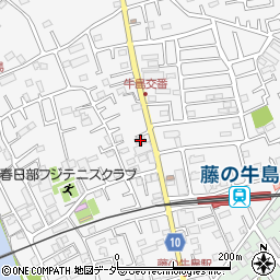 埼玉県春日部市牛島156周辺の地図