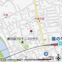 埼玉県春日部市牛島160周辺の地図
