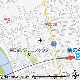 埼玉県春日部市牛島160周辺の地図