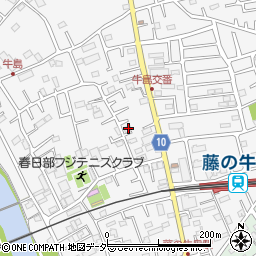 埼玉県春日部市牛島158周辺の地図