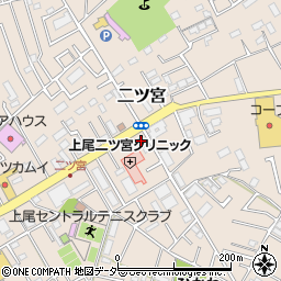 埼玉県上尾市二ツ宮956周辺の地図