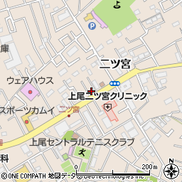 埼玉県上尾市二ツ宮964周辺の地図