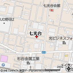 千葉県野田市七光台周辺の地図