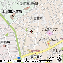 埼玉県上尾市二ツ宮1106周辺の地図