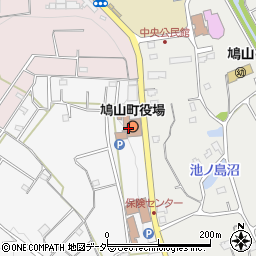 鳩山町役場南側駐車場周辺の地図