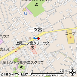 埼玉県上尾市二ツ宮957周辺の地図