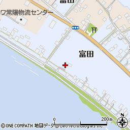 茨城県行方市富田156周辺の地図