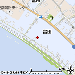 茨城県行方市富田155周辺の地図