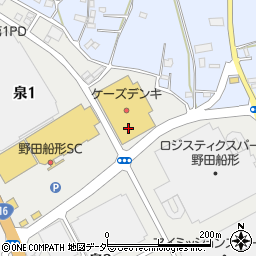 ケーズデンキ野田泉店周辺の地図
