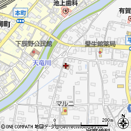 辰野郵便局周辺の地図