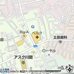 ベルク野田尾崎店周辺の地図