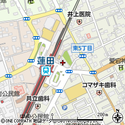 松屋蓮田店周辺の地図