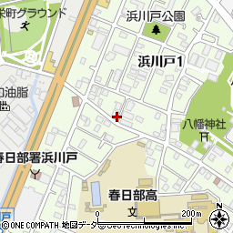 埼玉県春日部市浜川戸周辺の地図